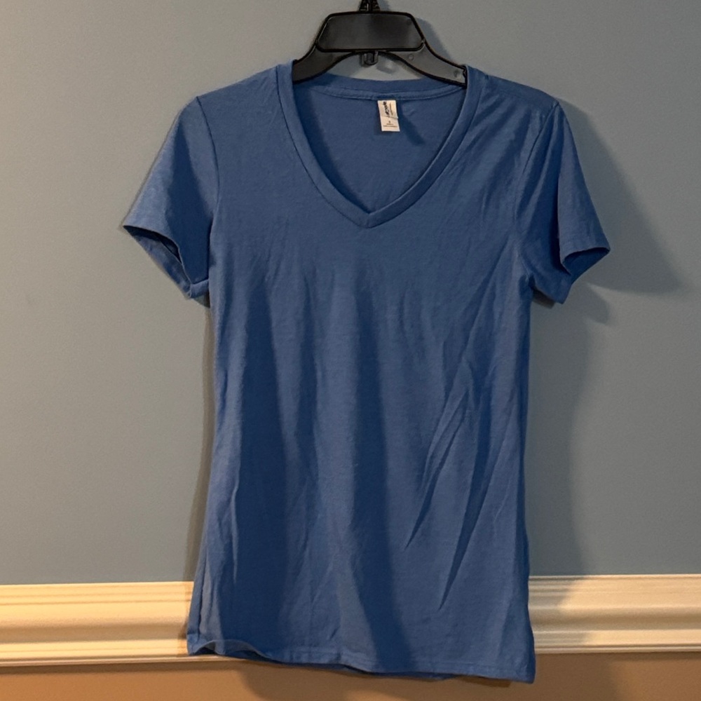 Blue V-Neck Women's Top